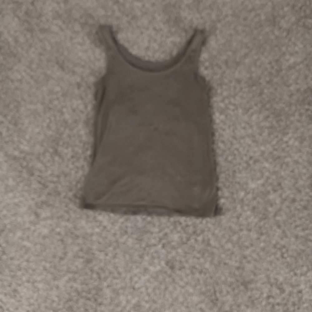 A new day, X large army green tank top